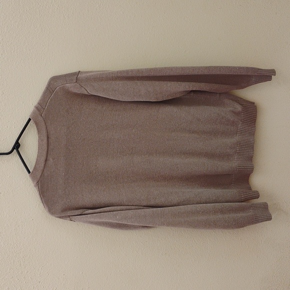 Oscar De La Renta Tan Cardigan Sweater Classic Knit - Picture 3 of 3